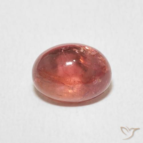 1.25ct طبيعي Intense Reddish Pink تورمالين, بيضوي, شفاف