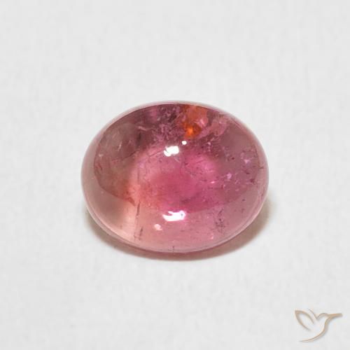 1.13ct طبيعي Light Merlot Red تورمالين, بيضوي, شفاف