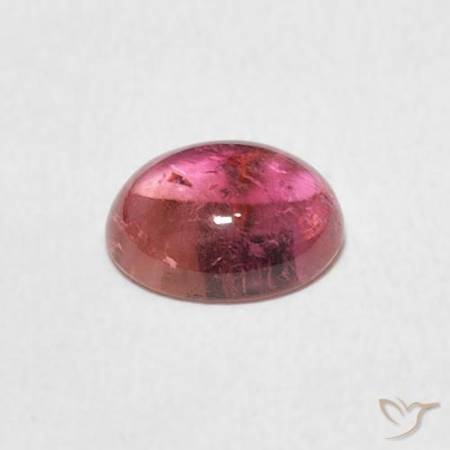 تورمالين Light Merlot Red طبيعي، بيضوي، 1.13 قيراط، شفاف