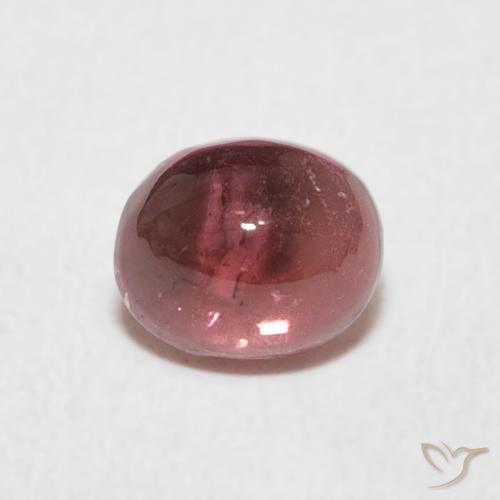 0.77ct طبيعي وردى غامق تورمالين, بيضوي, شفاف
