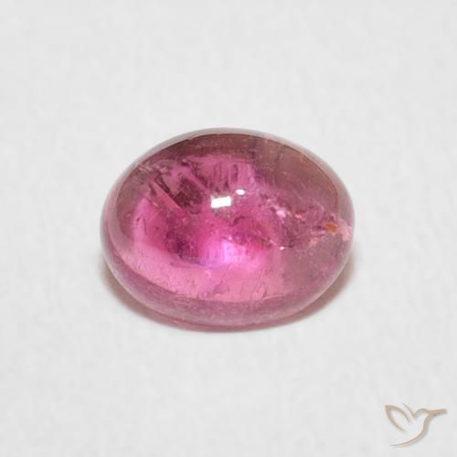 0.81ct طبيعي وردي فاقع تورمالين, بيضوي, شفاف
