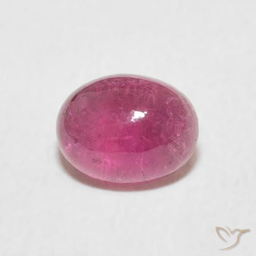 0.83ct طبيعي وردي فاقع تورمالين, بيضوي, شفاف