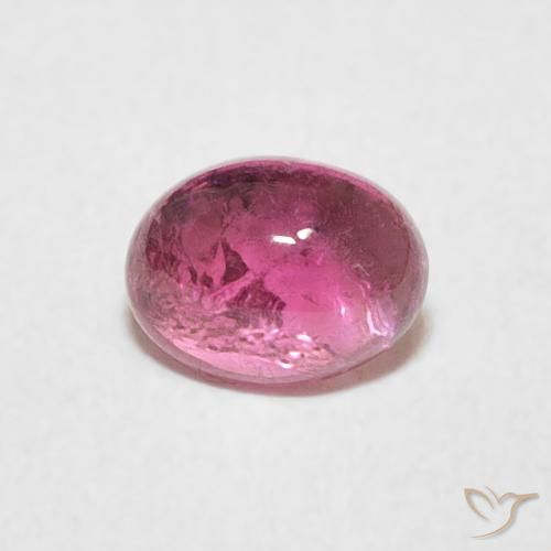 0.77ct طبيعي أحمر عصير الفواكه تورمالين, بيضوي, شفاف
