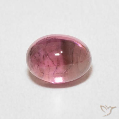 0.82ct طبيعي وردى العلكة تورمالين, بيضوي, شفاف
