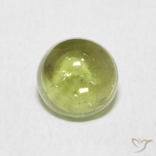 0.79ct طبيعي أخضر ترابى دافئ تورمالين, دائري, شفاف, Photo A