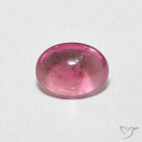 0.64ct طبيعي وردي فاقع تورمالين, بيضوي, شفاف