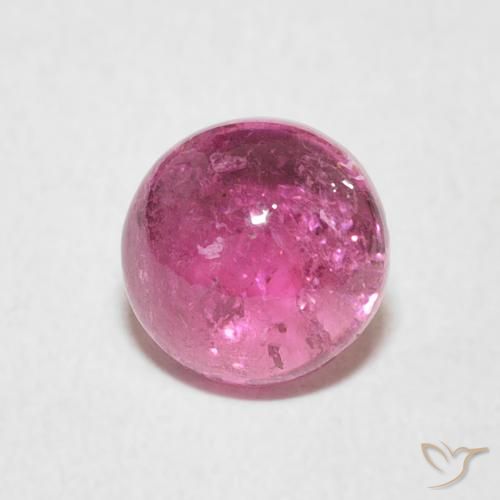 1.45ct طبيعي أرجوانى متوسط تورمالين, دائري, شفاف