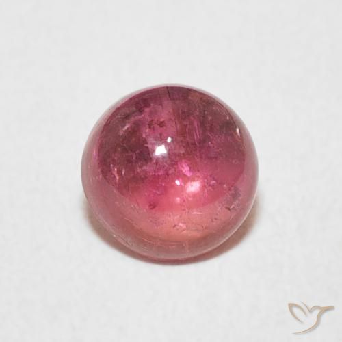 1.18ct طبيعي قرمزى غامق تورمالين, دائري, شفاف