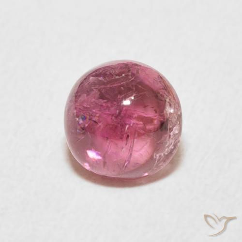 1.23ct طبيعي وردي فاقع تورمالين, دائري, شفاف