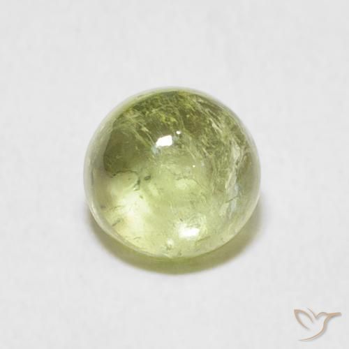 1.17ct طبيعي اخضر فاتح تورمالين, دائري, شفاف