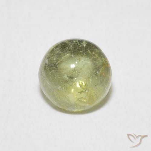 0.97ct طبيعي أخضر ترابى تورمالين, دائري, شفاف