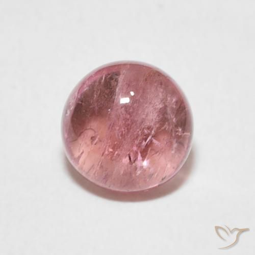 1.23ct طبيعي وردي فاتح تورمالين, دائري, شفاف