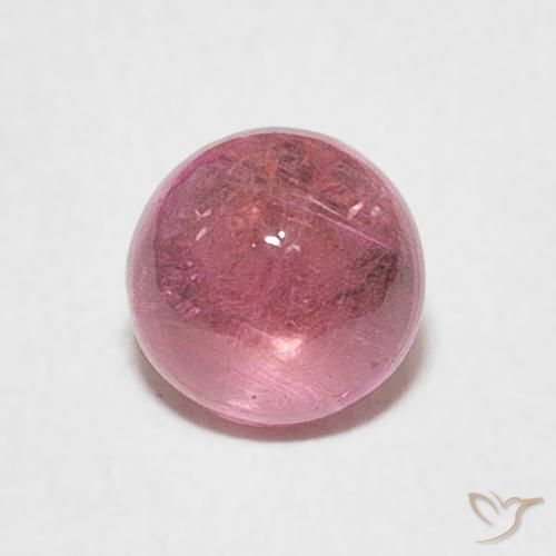 0.93ct طبيعي درجة لون الوردى الفاقع تورمالين, دائري, شفاف