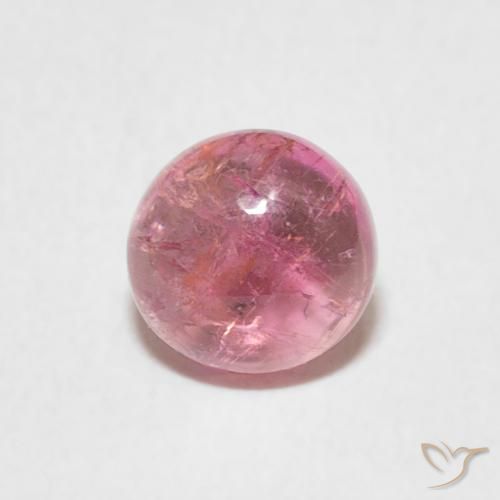 0.95ct طبيعي درجة لون الوردى الفاقع تورمالين, دائري, شفاف