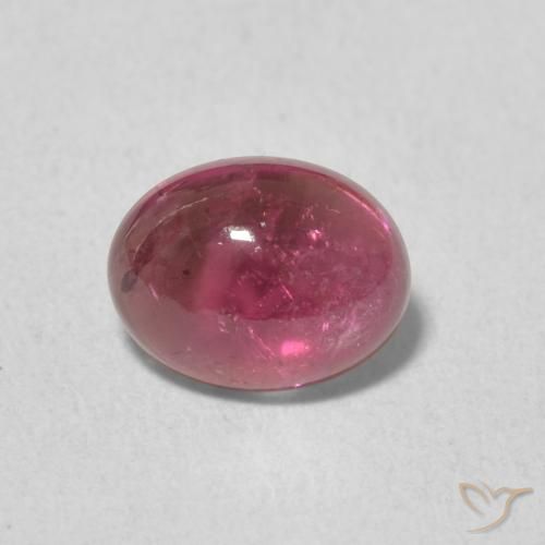 1.13ct طبيعي أحمر-أرجوانى تورمالين, بيضوي, شفاف