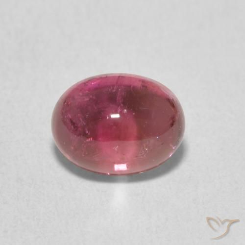 1.36ct طبيعي التوت عليق أحمر تورمالين, بيضوي, شفاف