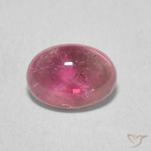 1.30ct طبيعي أرجوانى متوسط تورمالين, بيضوي, شفاف