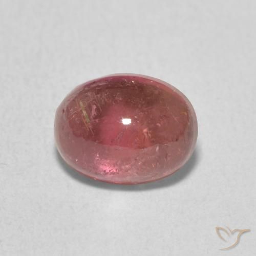 1.37ct طبيعي وردى فاقع غامق تورمالين, بيضوي, شفاف