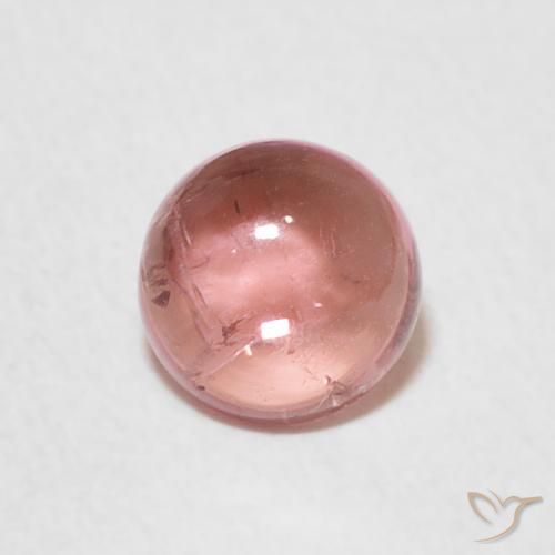 0.77ct طبيعي وردى برتقالى تورمالين, دائري, شفاف