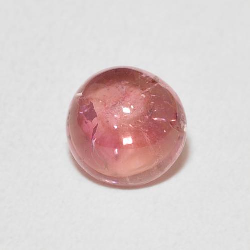 0.94ct طبيعي وردى متوسط تورمالين, دائري, شفاف