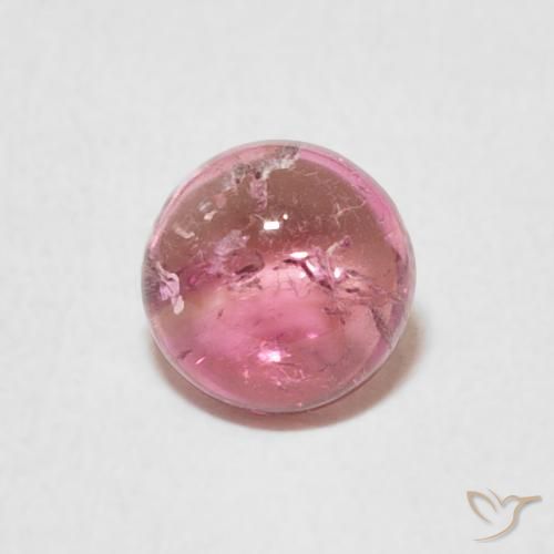 0.90ct طبيعي وردى ماجنتى تورمالين, دائري, شفاف