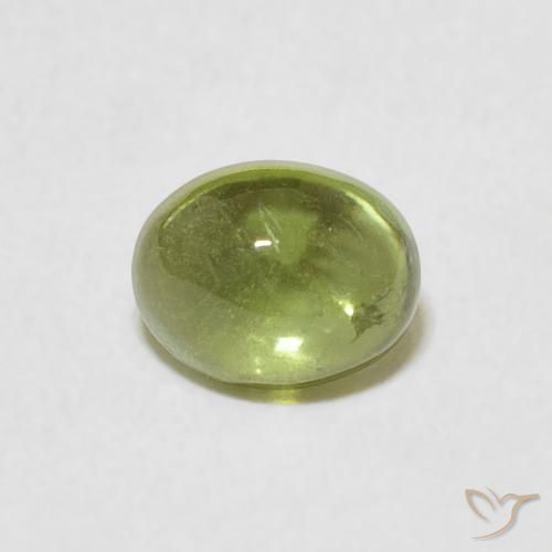 0.79ct طبيعي أخضر زيتوني تورمالين, بيضوي, شفاف