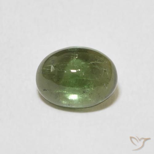 1.27ct طبيعي أخضر متوسط تورمالين, بيضوي, شفاف