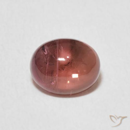 1.38ct طبيعي وردى متوسط تورمالين, بيضوي, شفاف