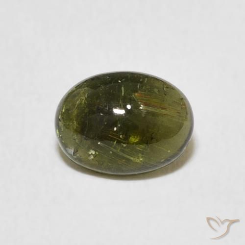 1.53ct طبيعي أخصر بنى تورمالين, بيضوي, شفاف