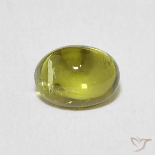 1.44ct طبيعي أخضر ترابى دافئ تورمالين, بيضوي, شفاف