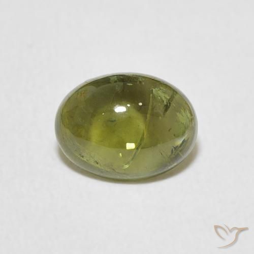 1.19ct طبيعي أخضر دافئ تورمالين, بيضوي, شفاف