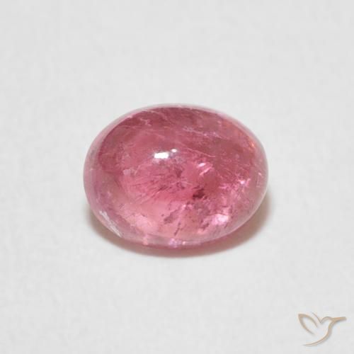 0.86ct طبيعي وردى العلكة تورمالين, بيضوي, شفاف