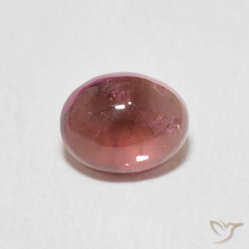 0.74ct طبيعي وردى متوسط تورمالين, بيضوي, شفاف