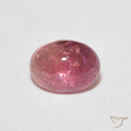 1.35ct طبيعي وردى متوسط تورمالين, بيضوي, شفاف