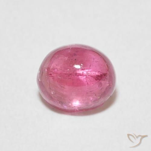 0.93ct طبيعي وردى العلكة تورمالين, بيضوي, شفاف