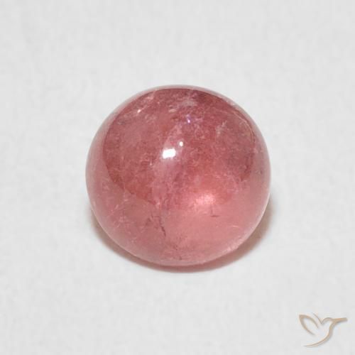 0.94ct طبيعي وردى برتقالى غامق تورمالين, دائري, شفاف