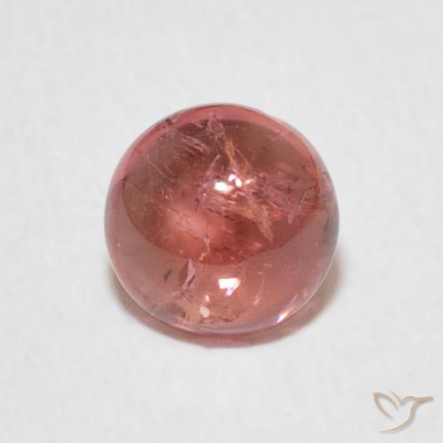 0.93ct طبيعي وردى توت العليق تورمالين, دائري, شفاف