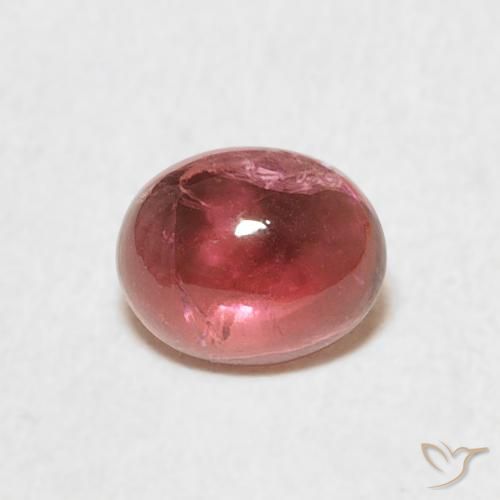 0.92ct طبيعي وردى متوسط تورمالين, بيضوي, شفاف
