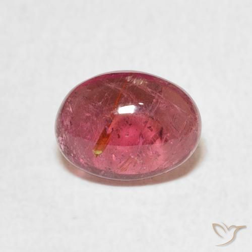 1.35ct طبيعي وردى برتقالى تورمالين, بيضوي, شفاف