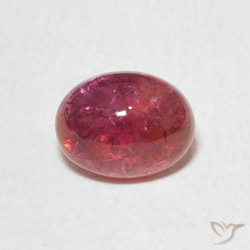 1.70ct طبيعي وردى برتقالى تورمالين, بيضوي, شفاف