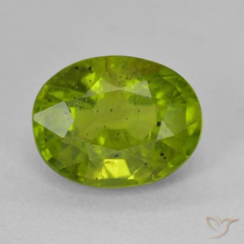 6.78ct طبيعي أخضر حيوي تورمالين, بيضوي, قليلا جدا