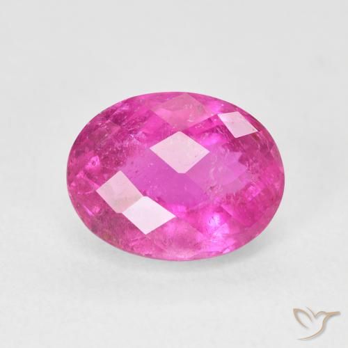 3.20ct طبيعي وردي فاقع تورمالين, بيضوي, قليلا جدا