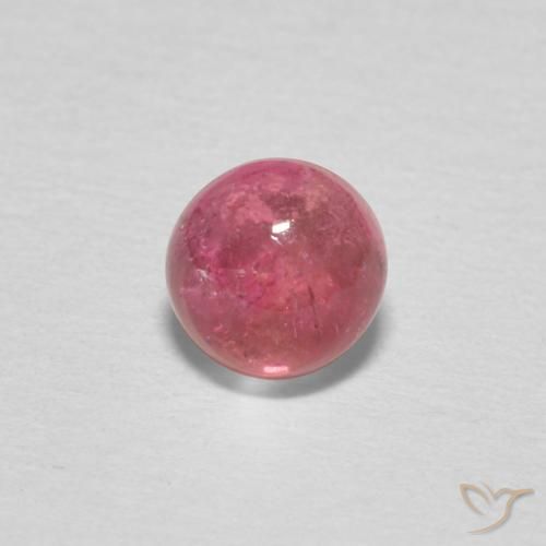 0.62ct طبيعي وردي فاتح تورمالين, دائري, شفاف