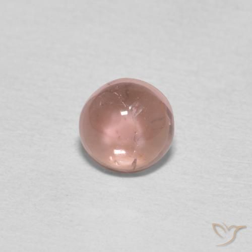 0.47ct طبيعي وردى متوسط تورمالين, دائري, شفاف