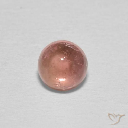 0.54ct طبيعي وردى متوسط تورمالين, دائري, شفاف