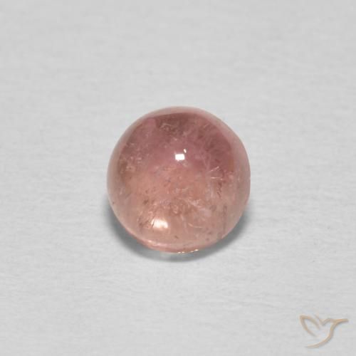 0.64ct طبيعي وردى متوسط تورمالين, دائري, شفاف