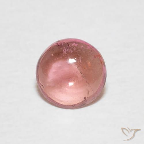 0.41ct طبيعي وردي فاتح تورمالين, دائري, شفاف