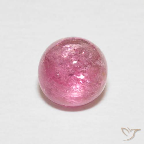 0.72ct طبيعي وردى متوسط تورمالين, دائري, شفاف