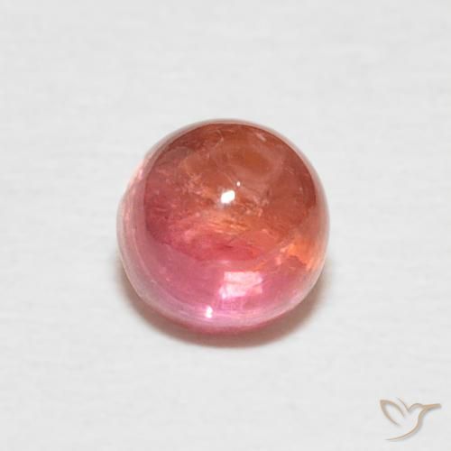 0.73ct طبيعي وردي فاتح تورمالين, دائري, شفاف