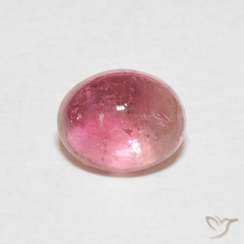 0.70ct طبيعي وردي فاقع تورمالين, بيضوي, شفاف